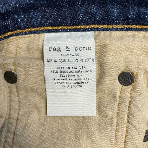 RAG & BONE JEANS STANDARD ISSUE FIT 1 EXTRA SLIM MENS 30 SELVEDGE MADE IN USA - Picture 10 of 15